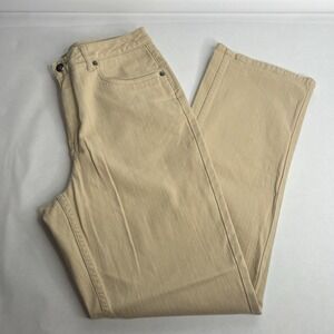 Coldwater Creek Womens Khaki‎ Tan 5 Pocket Jeans 10 34" X 30" Vtg High Waist